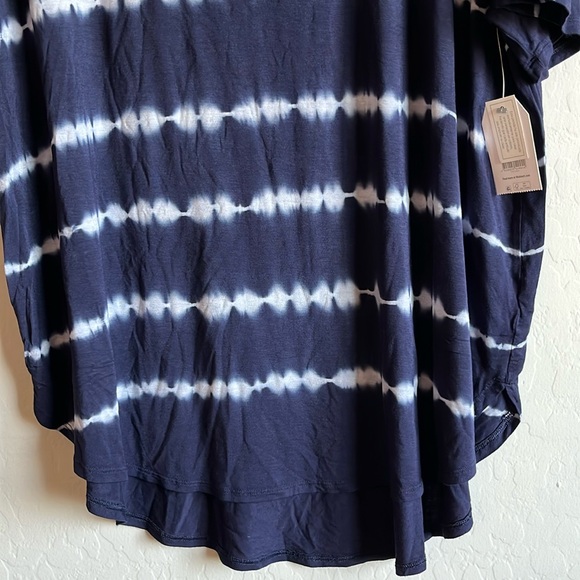 Time and Tru Women's Crewneck Solid & Tie-Dye Tunic Tee Plus Size XXL (20) Navy - Picture 8 of 13
